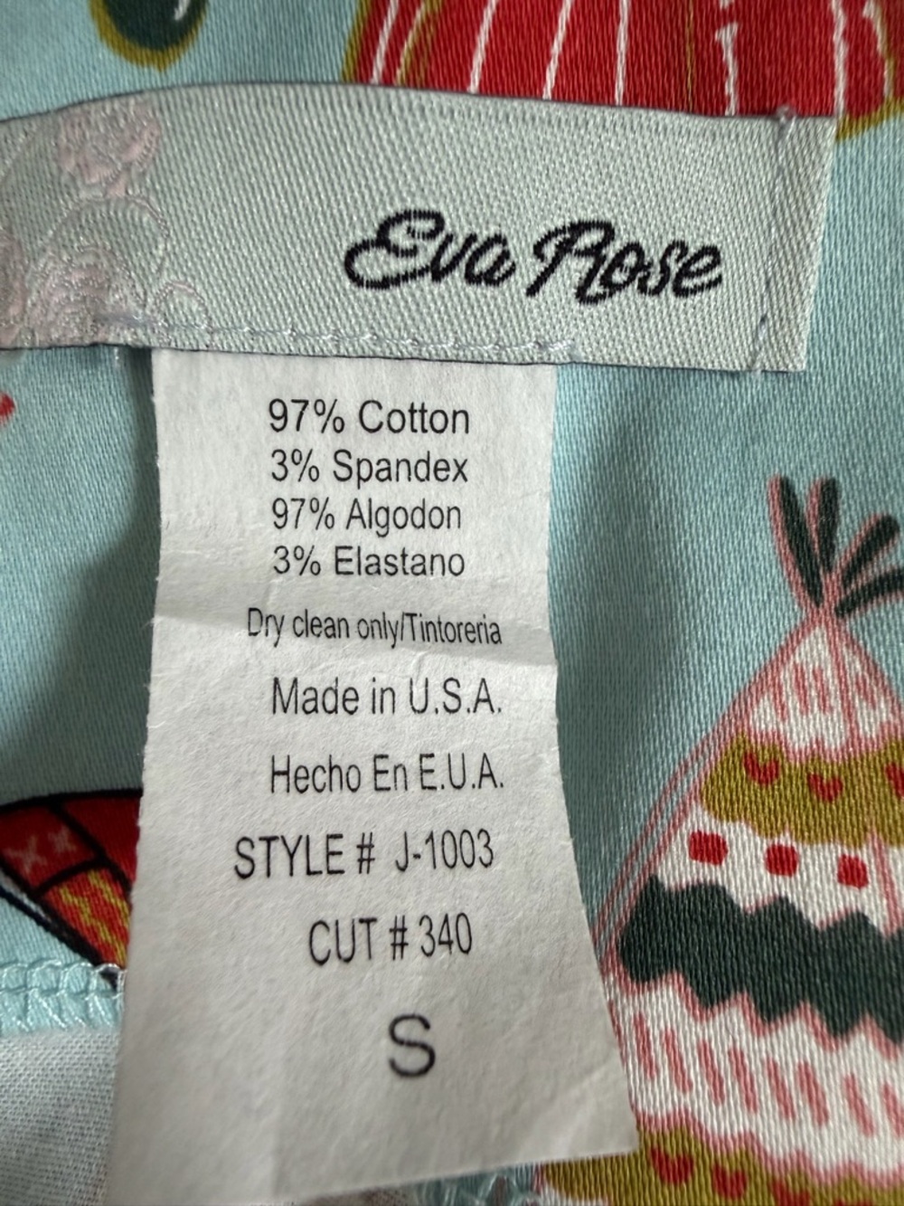 Unique Vintage Eva Rose Tipi Print Romper, Size S, MSRP $98 - Picture 5 of 5